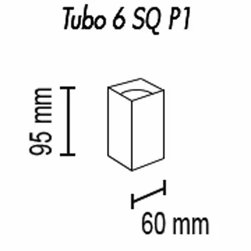 Накладной светильник TopDecor Tubo6 SQ Tubo6 SQ P1 26