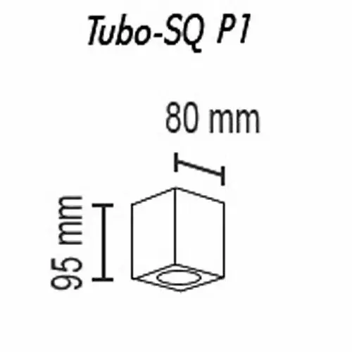 Накладной светильник TopDecor Tubo8 SQ Tubo8 SQ P1 23