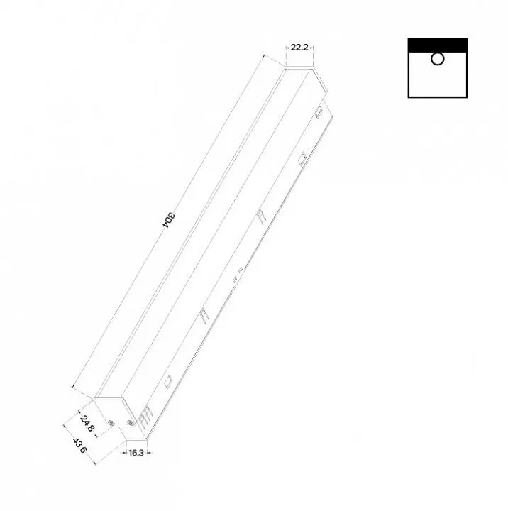 Встраиваемый светильник Maytoni Technical Базис TR030-2-12W3K-B