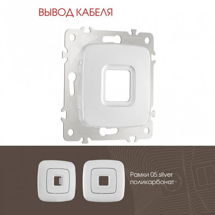 Розетка для вывод кабеля без рамки Arte Milano am-205 205.49-1.silver