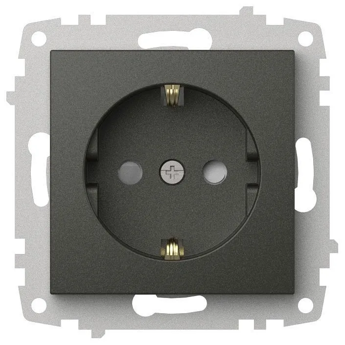 Розетка с заземлением и со шторкой, без рамки Elbi Eleсtriс Zena Vega 609-011100-243