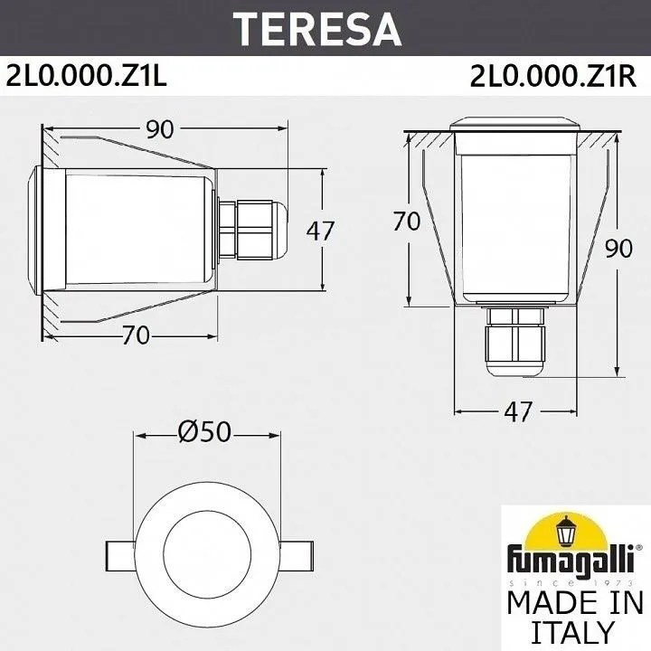 Встраиваемый светильник Fumagalli Teresa 2L0.000.000.AXZ1L