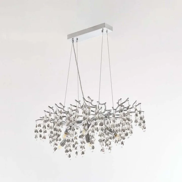 Подвесная люстра Arte Milano Веточка 230210.700.6.E14.H3 CB Clear-Smoky