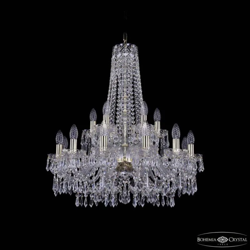 Подвесная люстра Bohemia Ivele Crystal 1403 1403/12+6/240/h-76 G