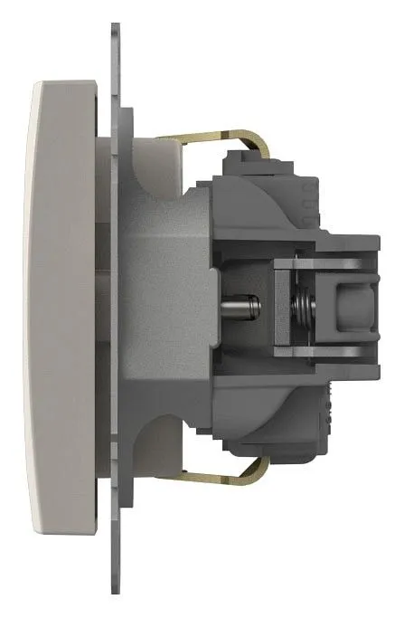 Розетка с заземлением и со шторкой, без рамки Elbi Eleсtriс Zena Vega 609-010200-243