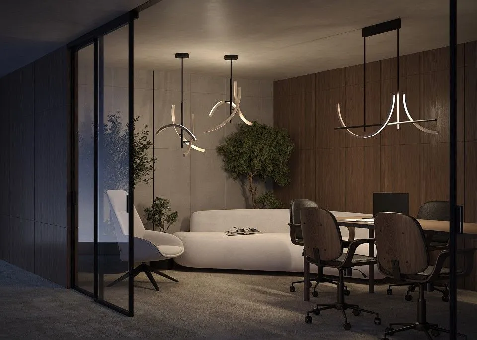 Люстра на штанге Maytoni Ваби MOD428PL-L27BK