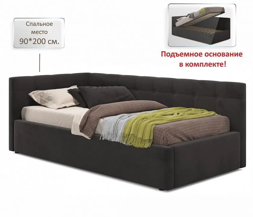 Кровать односпальная Bonna с матрасом ГОСТ 2000x900