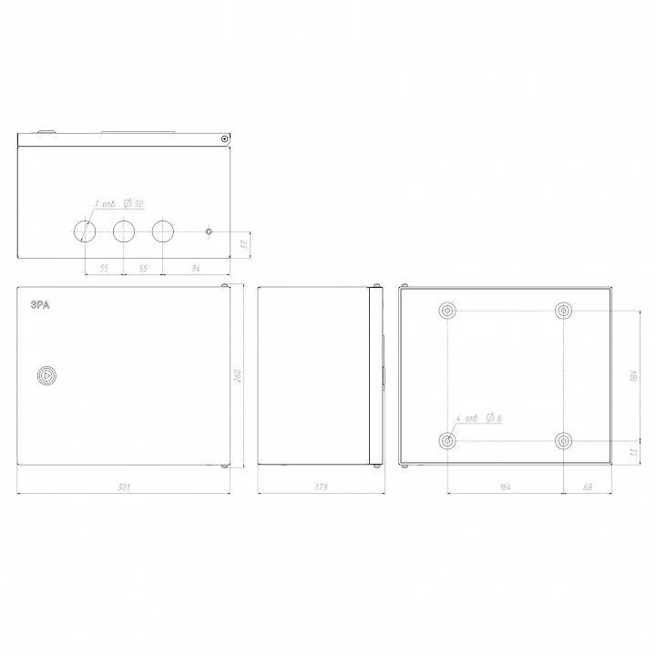 Электрический щиток накладной Эра  NO_SIMPLE_STM_SHMPg-02_IP54