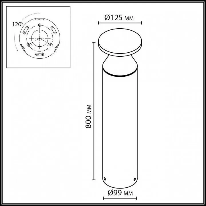 Наземный низкий светильник Odeon Light NATURE 7119/12GLA