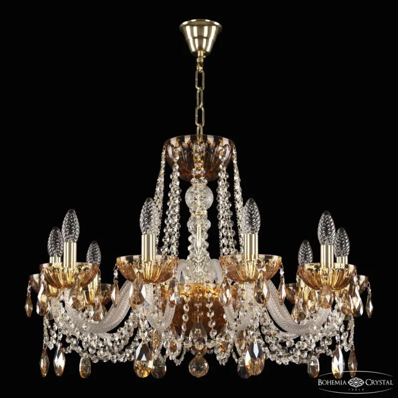 Подвесная люстра Bohemia Ivele Crystal 5402 5402/10/240 G Amber/M-1H K721
