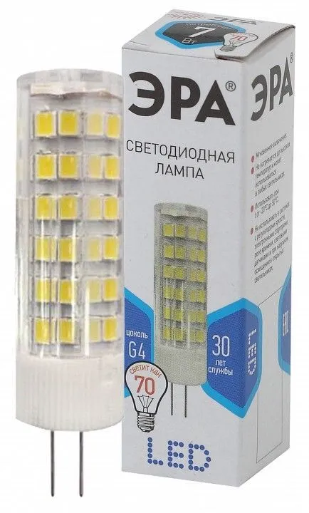 Лампа светодиодная Эра Стандарт G4 7Вт 4000K LED JC-7W-220V-CER-840-G4
