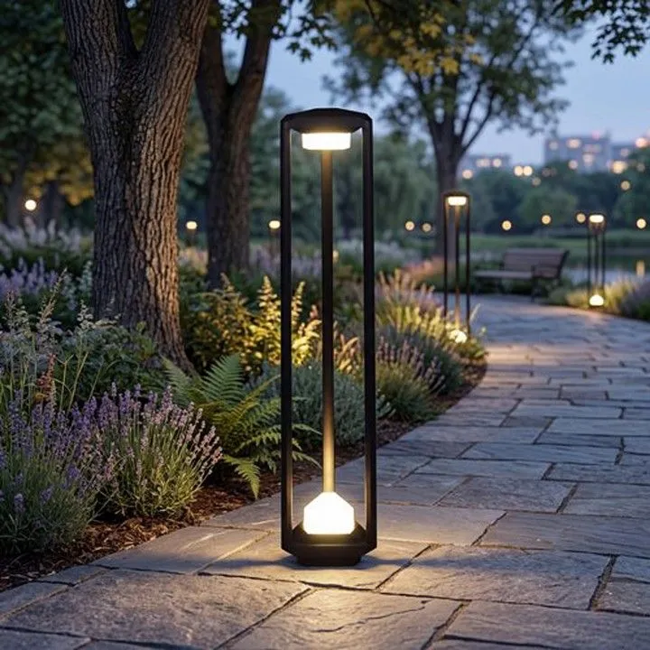 Наземный низкий светильник Reluce  09987-0.7-001JH 0.8M LED2X6W BK RLOS