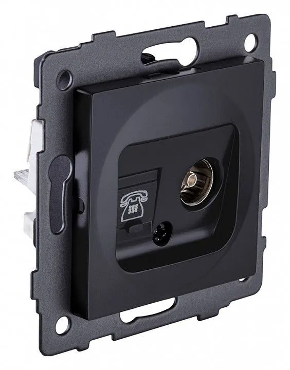 Розетка двойная RJ-11 и Ethernet RJ-45, без рамки Kollinger  REA-013BM