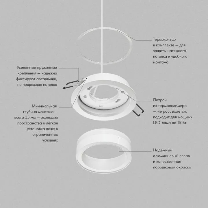 Встраиваемый светильник Denkirs GLOW DK-DH2010-WH