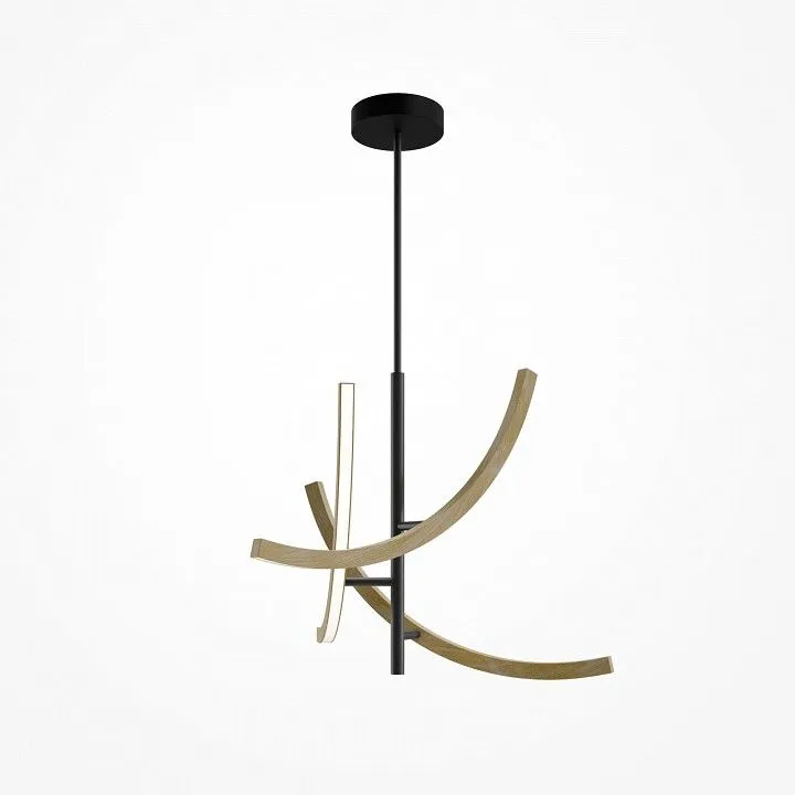 Люстра на штанге Maytoni Ваби MOD428PL-L27BK