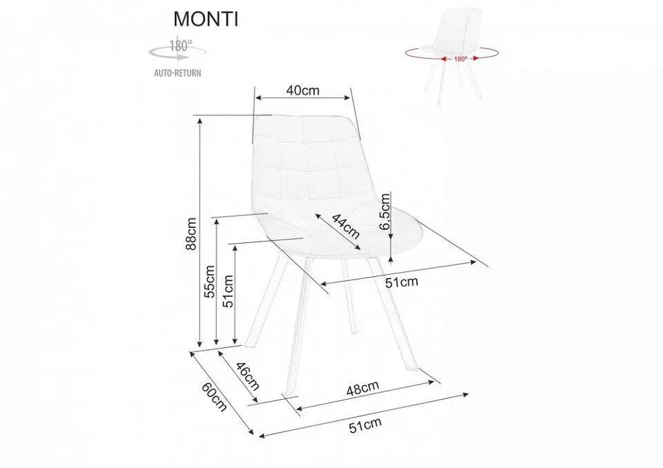 Стул Monti Velvet Bluvel 14