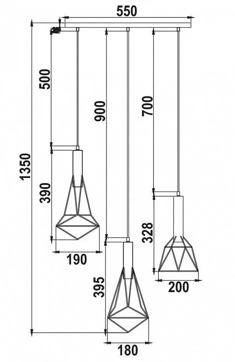 Подвесной светильник Maytoni Паук T021-03-B