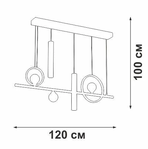 Подвесной светильник Vitaluce V3095 V3095-1/5S Подвесной светильник Vitaluce V3095 V3095-1/5S