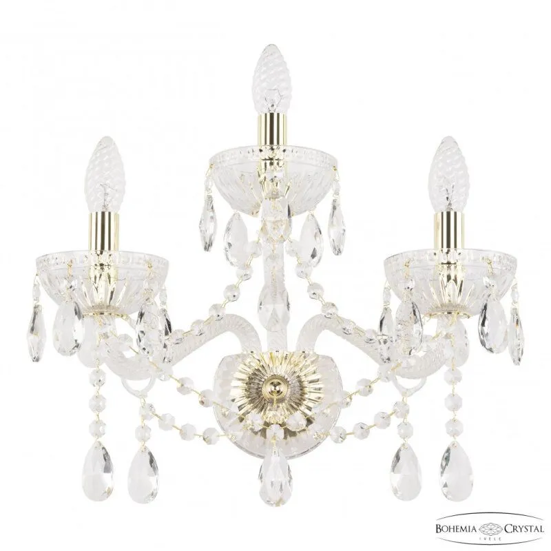 Бра Bohemia Ivele Crystal 5413 5413B/2+1/165 G Clear/M-1G