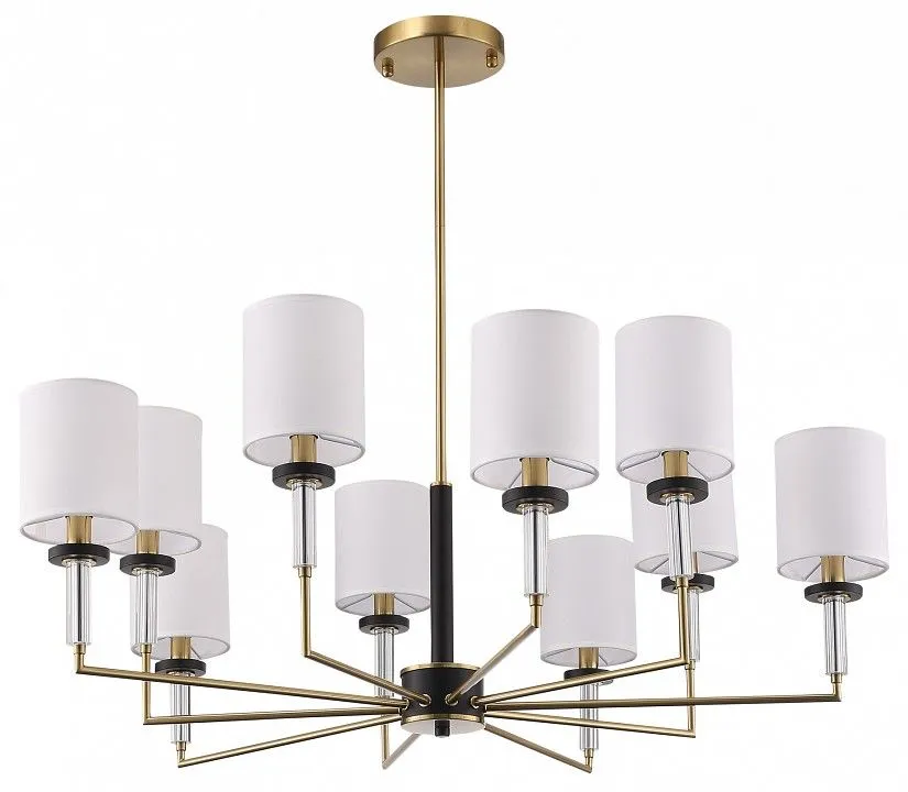 Люстра на штанге ST-Luce BLACK+BRASS SL1404.303.10