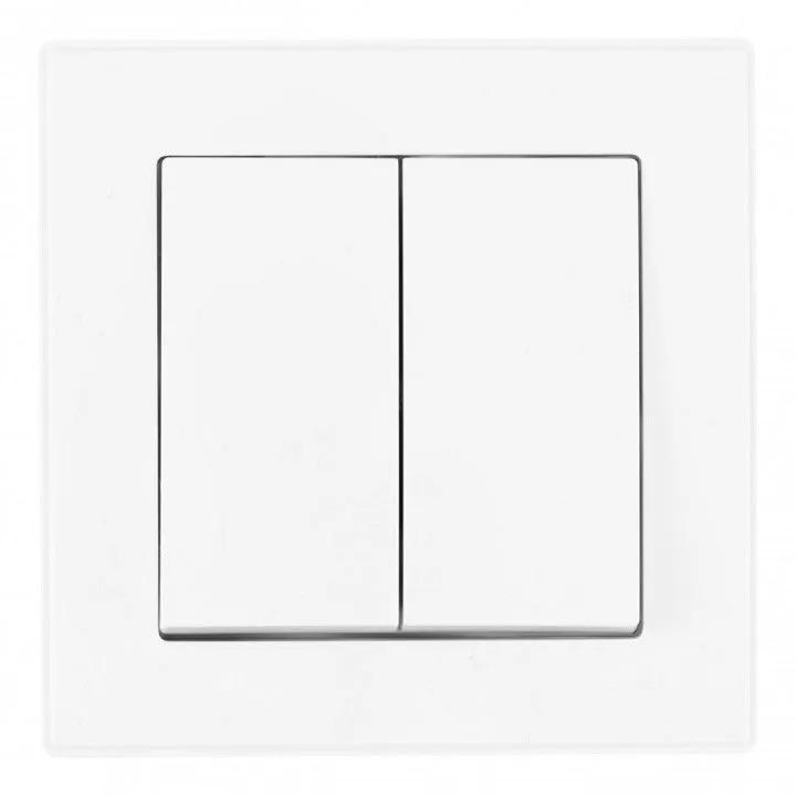Выключатель двухклавишный Arte Milano SET06-1 SET06-1-30-2 white