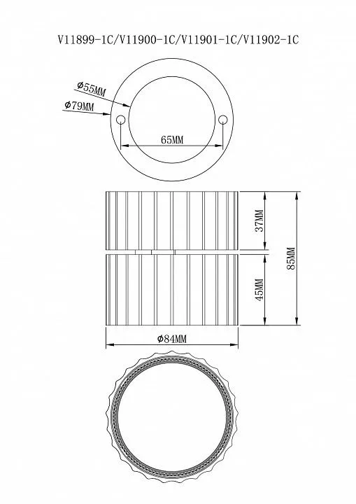 Накладной светильник Moderli  V11900-1C