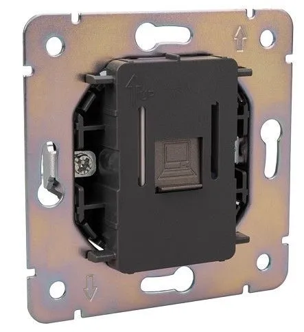 Розетка Ethernet RJ-45 и со шторками, без рамки Kranz ROUND KR-78-0724-2
