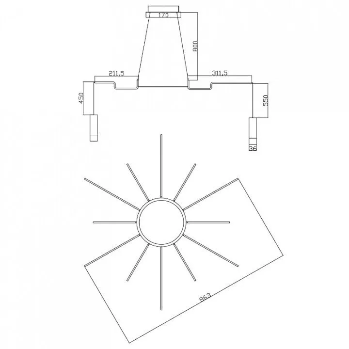 Подвесная люстра Imperiumloft  Suspension01