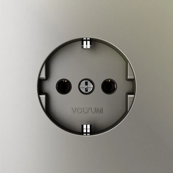 Розетка с заземлением, без рамки Voltum S70 VLS040104