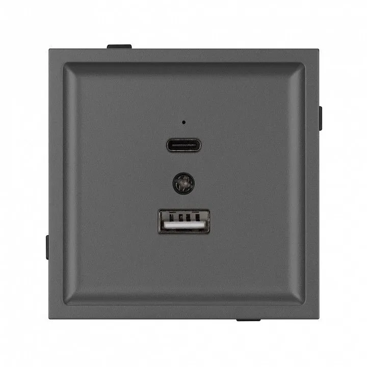Розетка 2хUSB type A и C без рамки Arlight SCT-TENDO 054538
