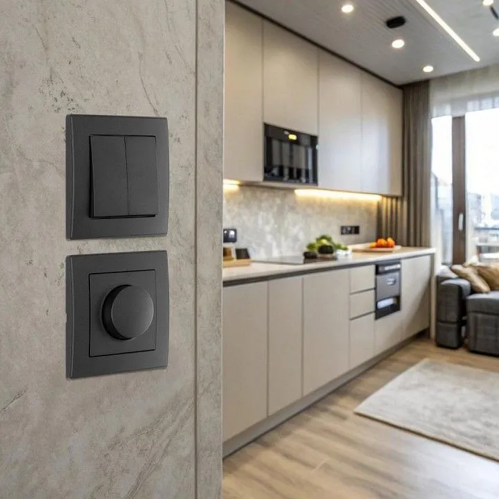 Выключатель двухклавишный Arte Milano SET06-1 SET06-1-30-2 black