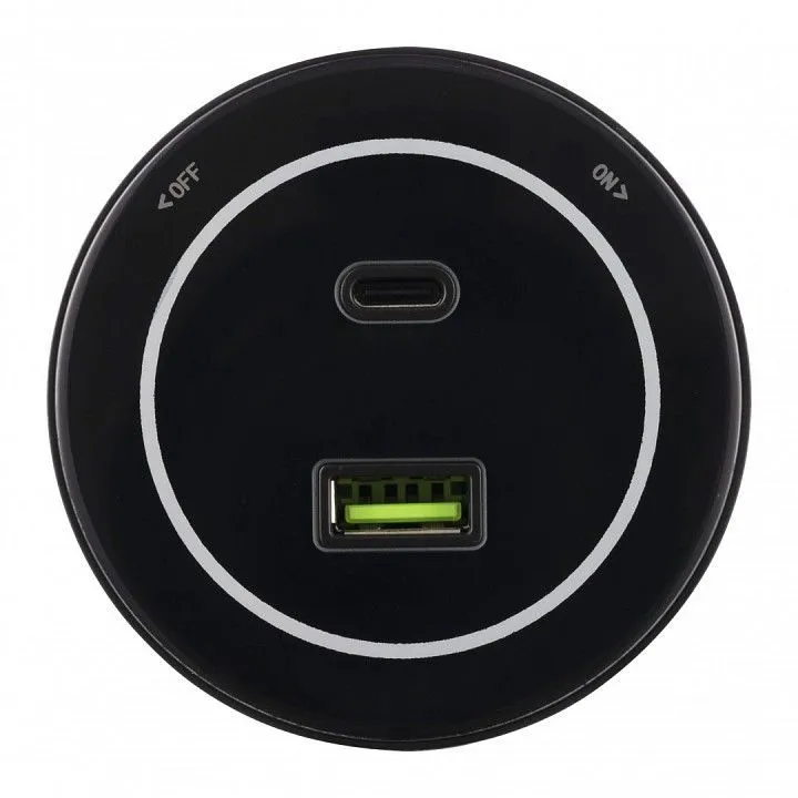Розетка USB и type C на треке Arte Milano Am-track-sockets-39 399732TS/USB-Type-C Black