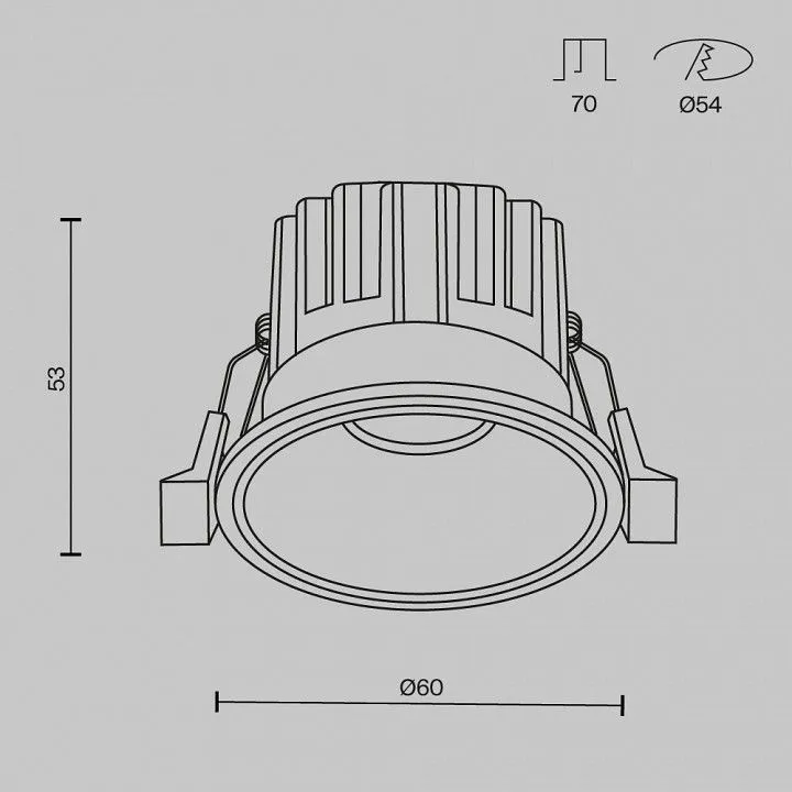 Встраиваемый светильник Maytoni Technical Раунд DL058-7W2.7K-W