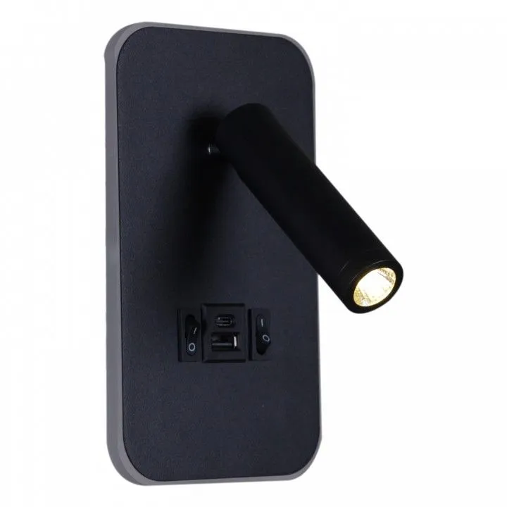 Бра Reluce 86204 86204-9.2-001KT LED12W+USB BK