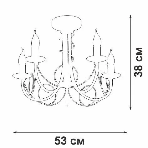 Люстра на штанге Vitaluce V3035 V3035-0/5PL