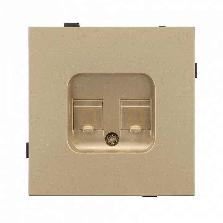 Розетка двойная Ethernet RJ-45 и со шторками, без рамки Arlight SCT-TENDO 054596
