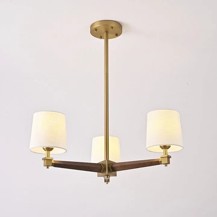 Люстра на штанге Imperiumloft Jorgenson White/Dark wood STAVRA01