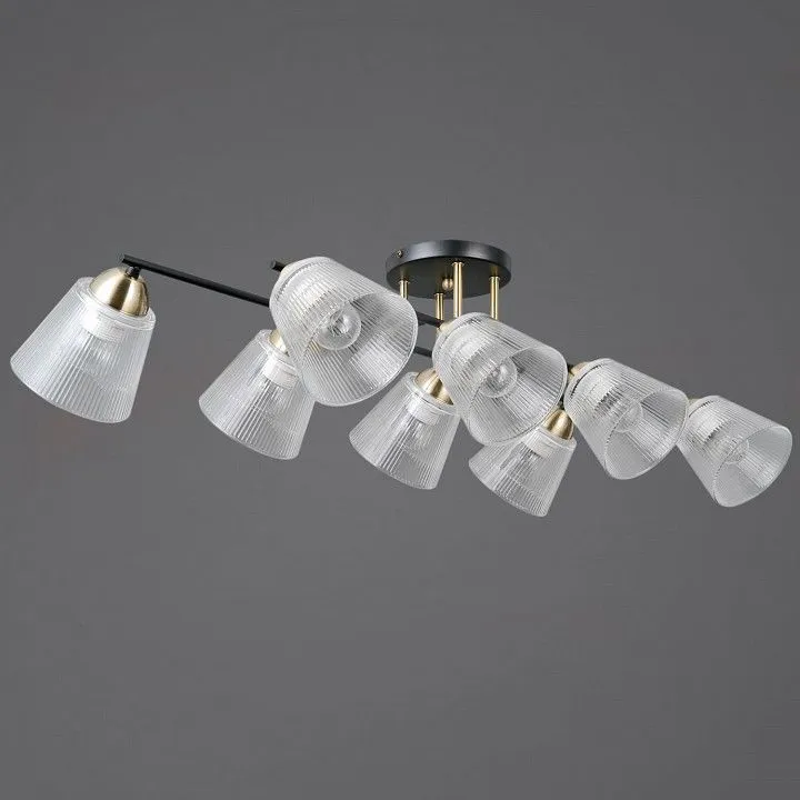 Люстра на штанге ILLUMICO IL0845 IL0845-8CSQ-25BKAB ELITE