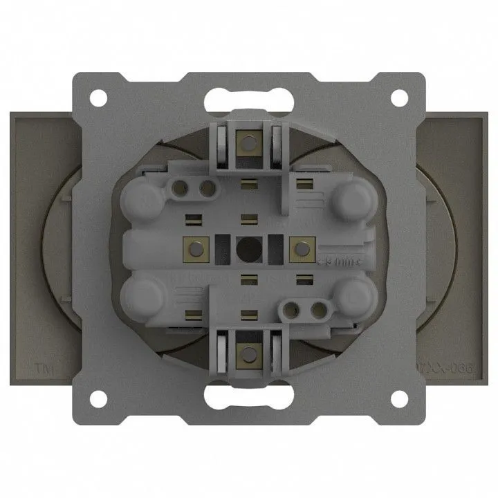 Розетка двойная без заземления, без рамки Elbi Eleсtriс Zena Vega 609-011400-908
