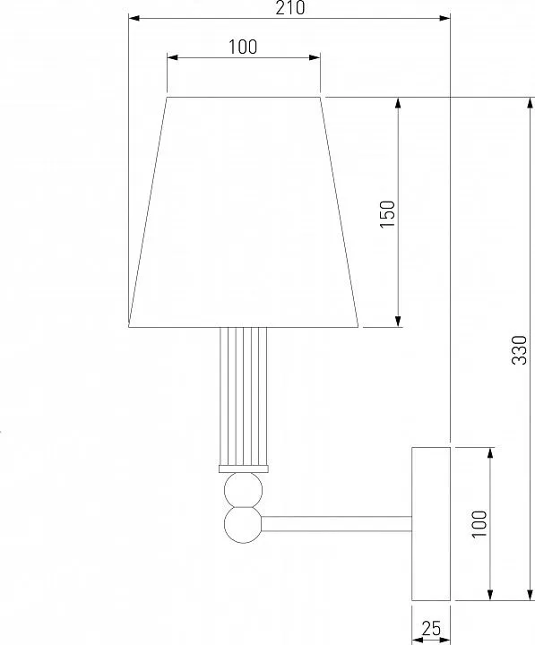 Бра Eurosvet Conso 60145/1 хром