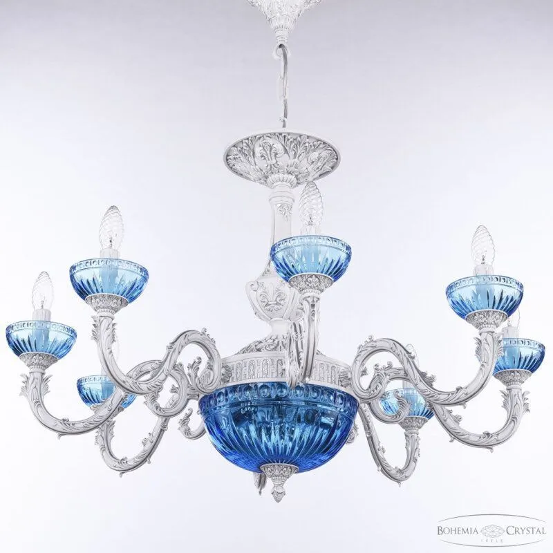 Подвесная люстра Bohemia Ivele Crystal AL7901 AL79101P/8/250 WMN P Aquamarine/M-1G