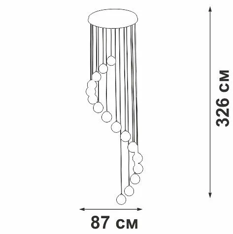 Подвесная люстра Vitaluce V2893 V2893-9/16S