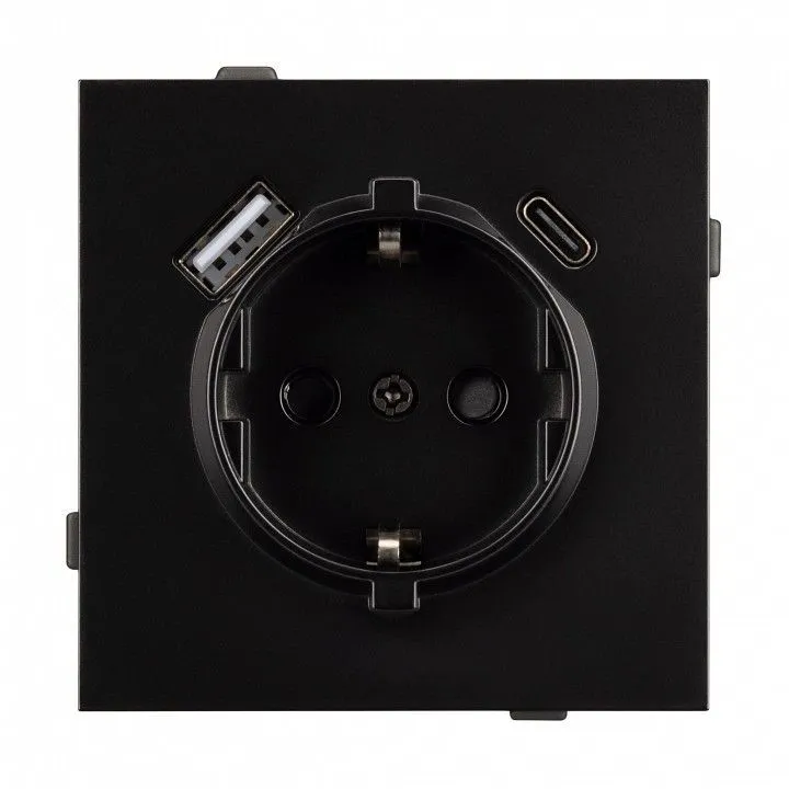 Розетка 2хUSB type A и C без рамки Arlight SCT-TENDO 054087