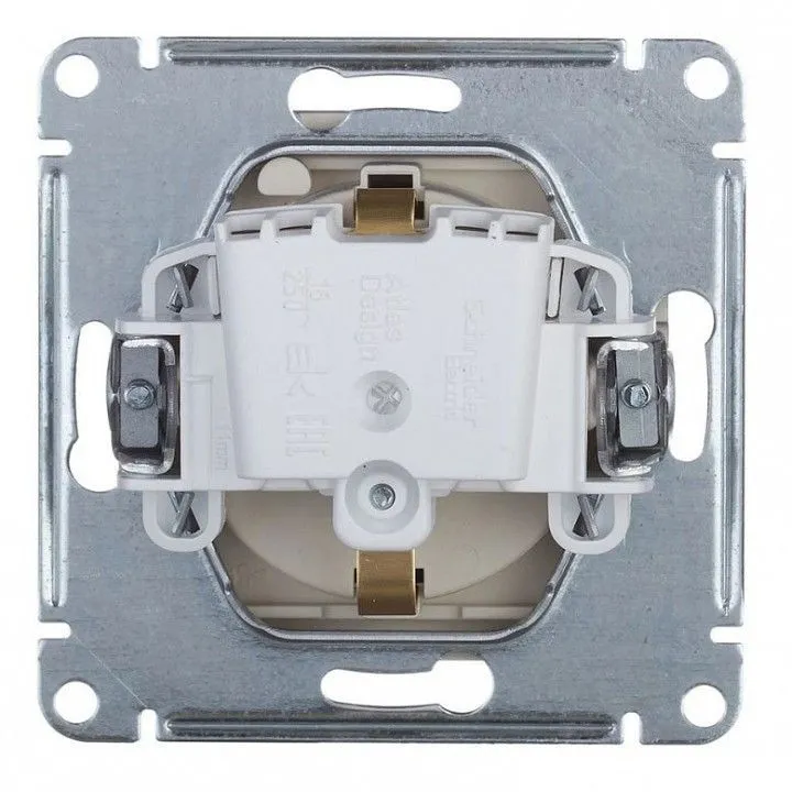 Розетка с заземлением и шторками, без рамки Systeme Electric AtlasDesign ATN440146, SE ATN440146