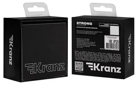 Выключатель одноклавишный без рамки Kranz STRONG KR-78-0705-5
