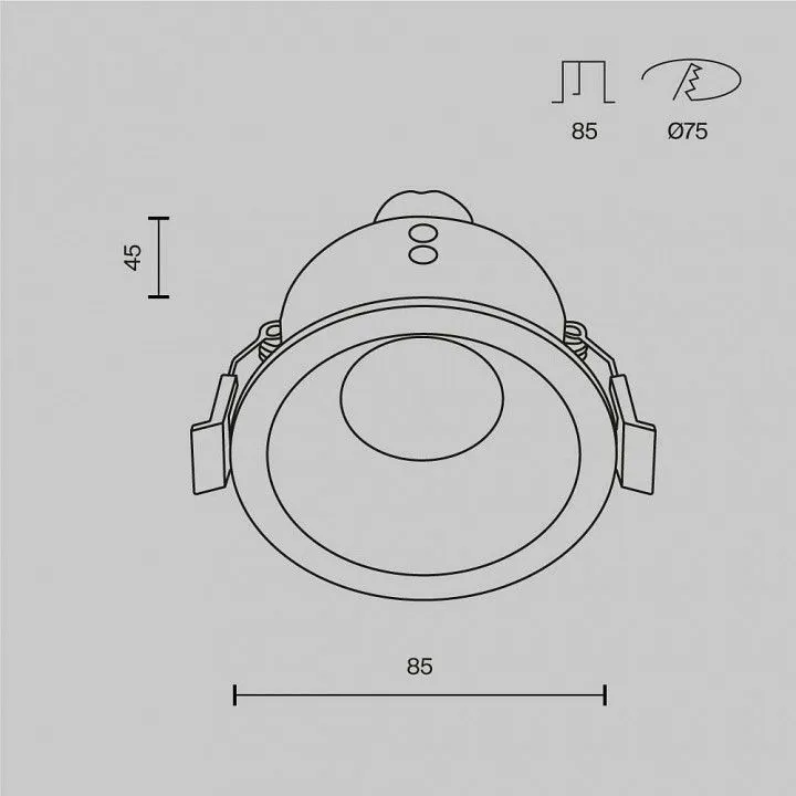 Встраиваемый светильник Maytoni Technical Зум DL032-2-01W-1(N)