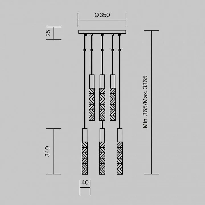 Подвесная люстра Maytoni Селемо MOD328PL-L18BS3K