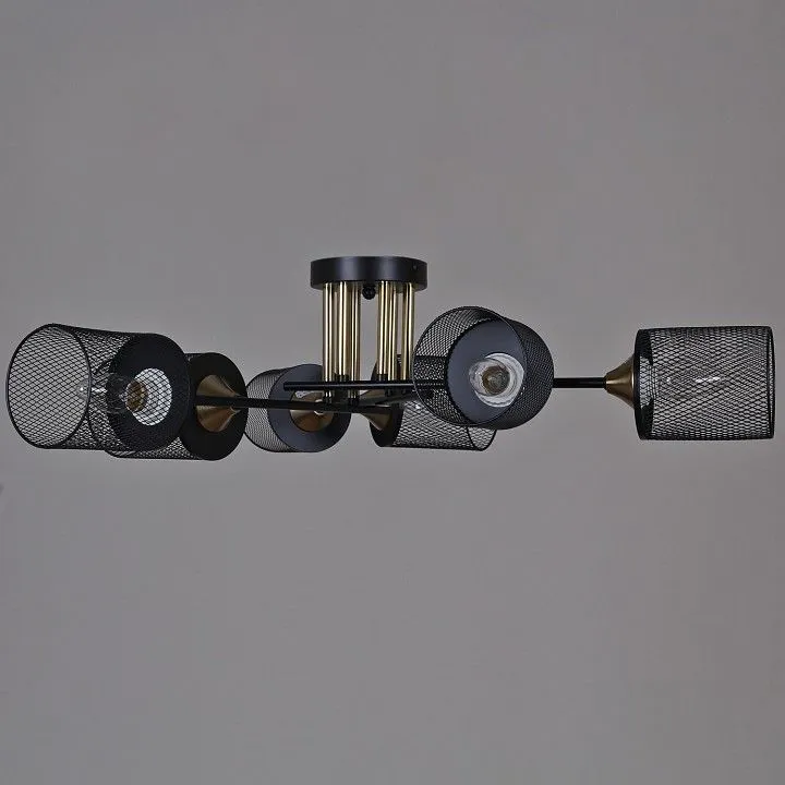 Люстра на штанге Reluce  38460-0.3-06 BK+COPPER