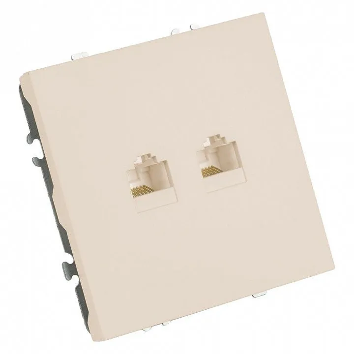 Розетка двойная Ethernet RJ-45 без рамки Stekker Эмили 49900