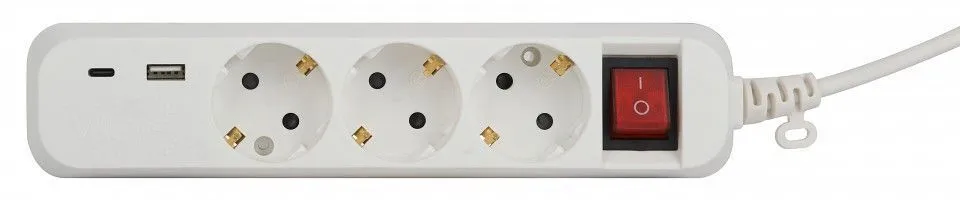 Удлинитель с выключателем Эра  UB-3es-3m-USB